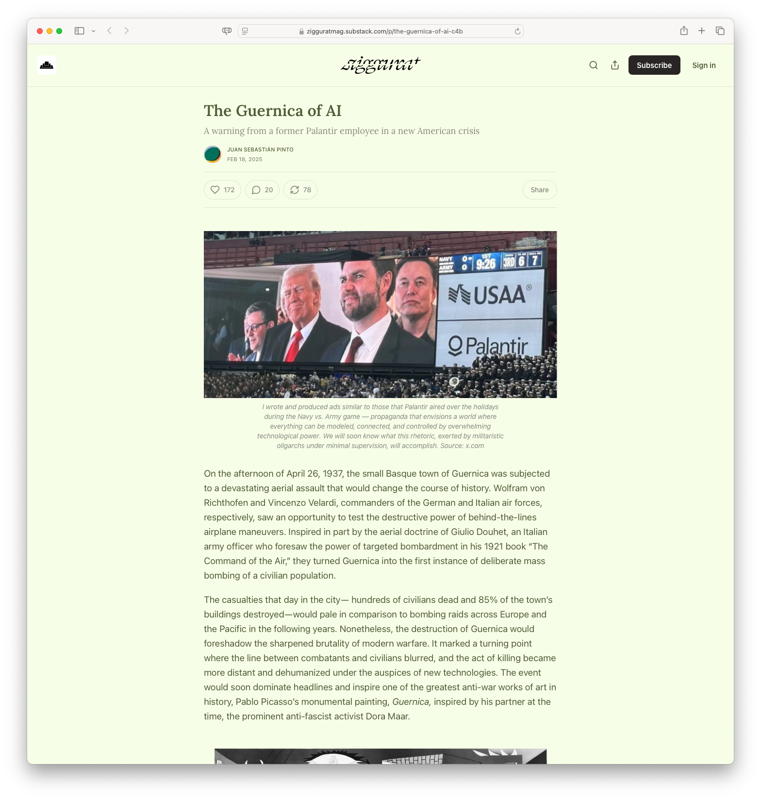 The Guernica of AI