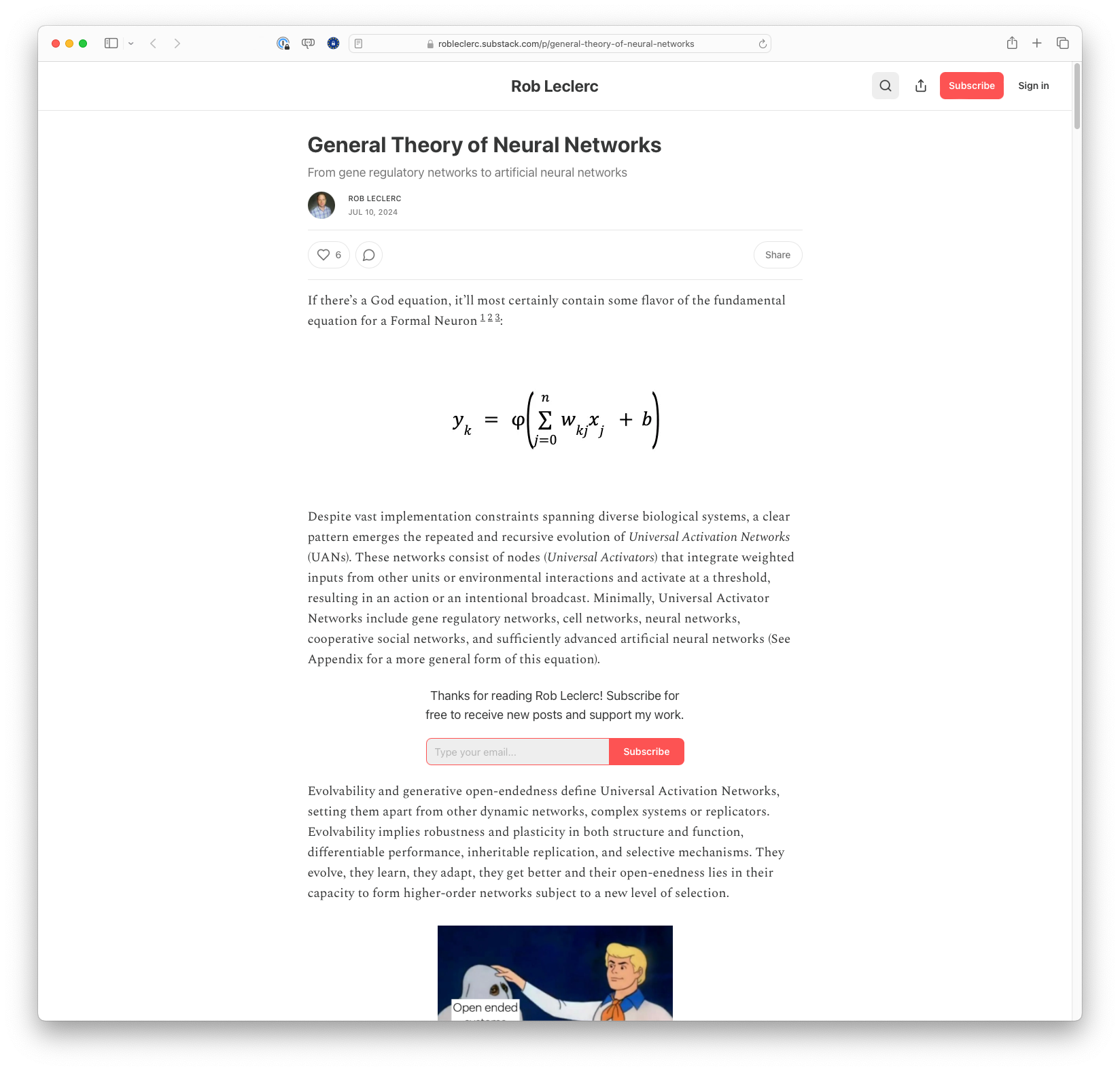General Theory of Neural Networks