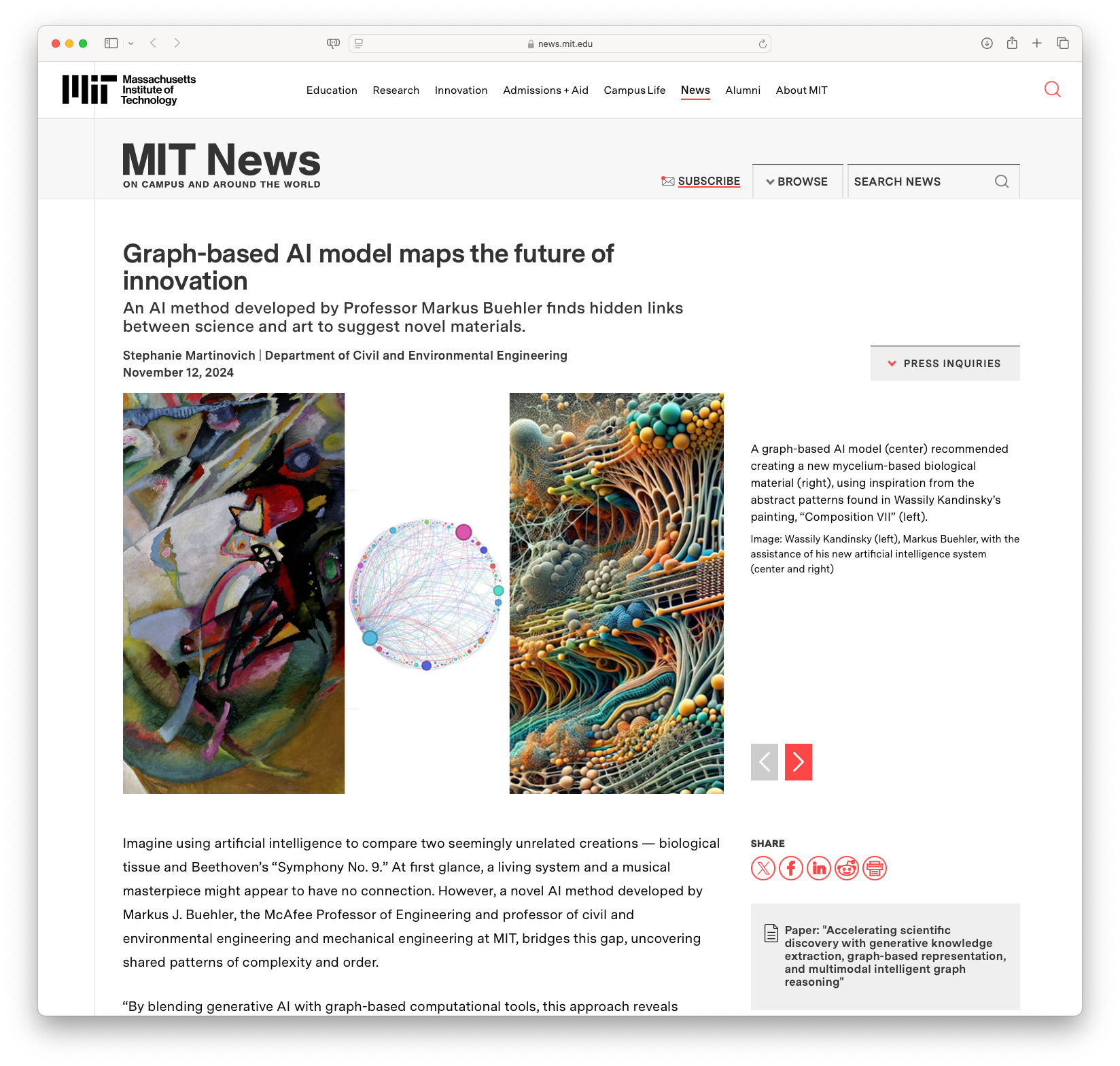 Graph-based AI model maps the future of innovation