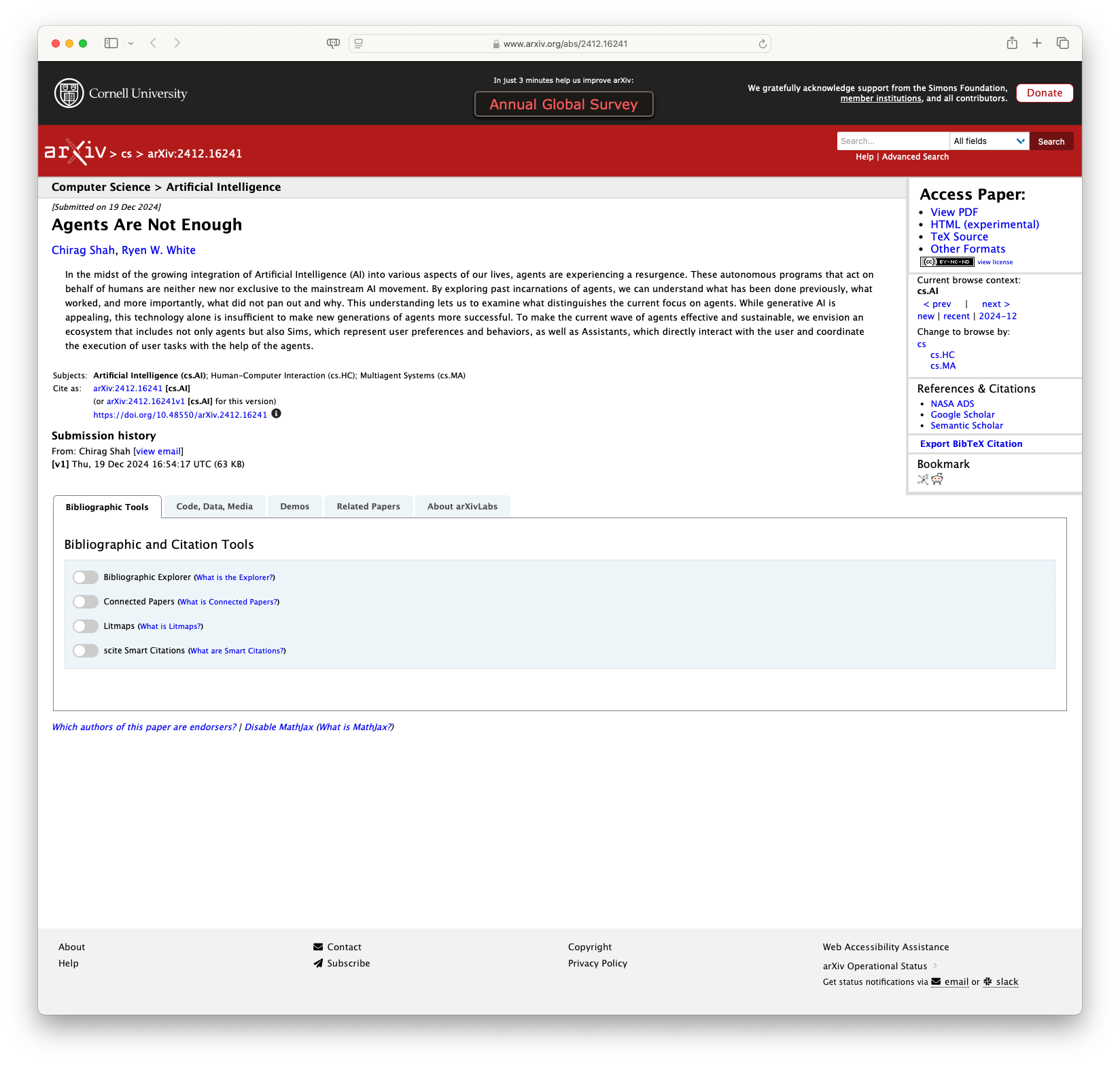 Agents Are Not Enough
