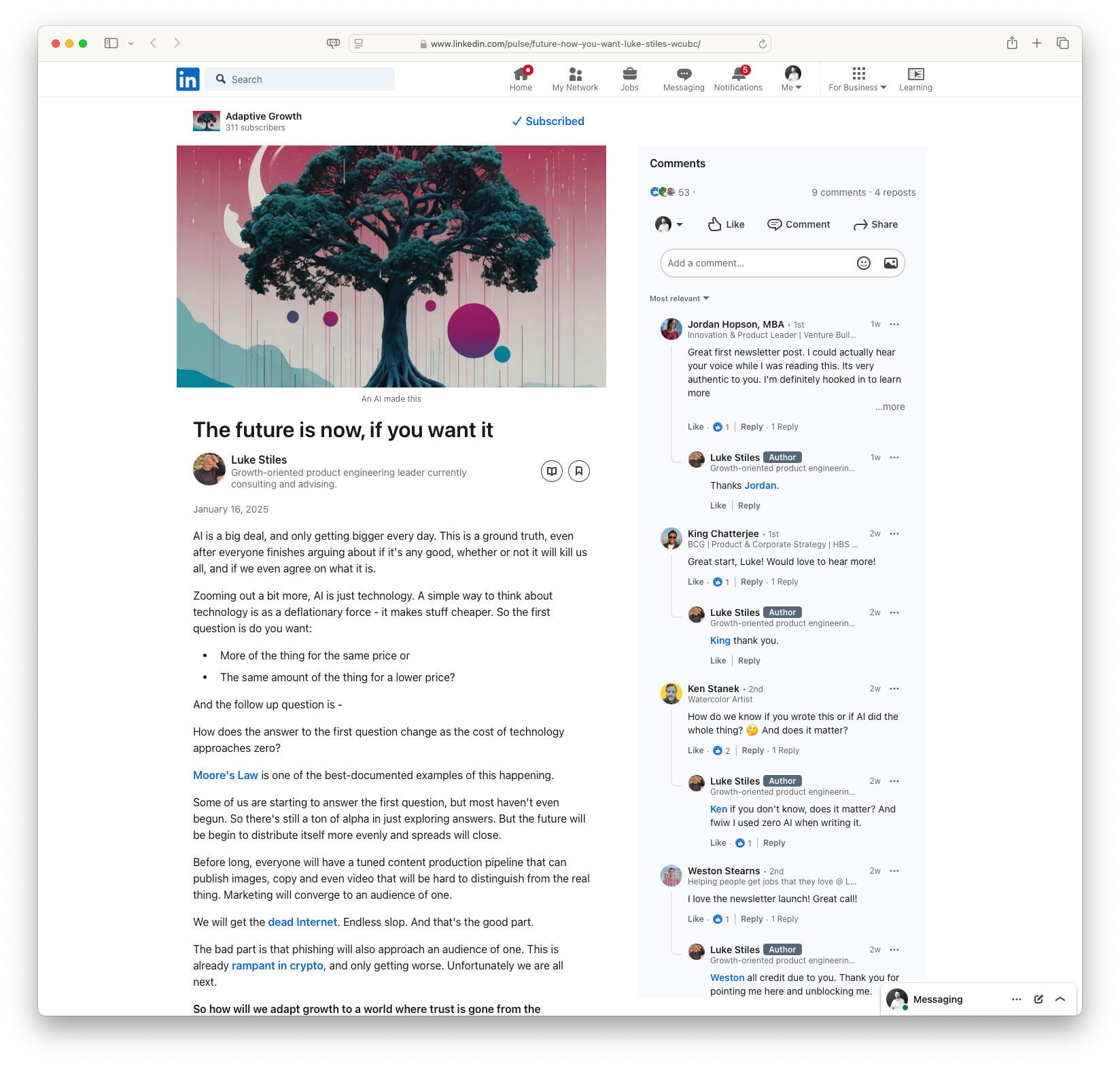 The Future is Now, If You Want It