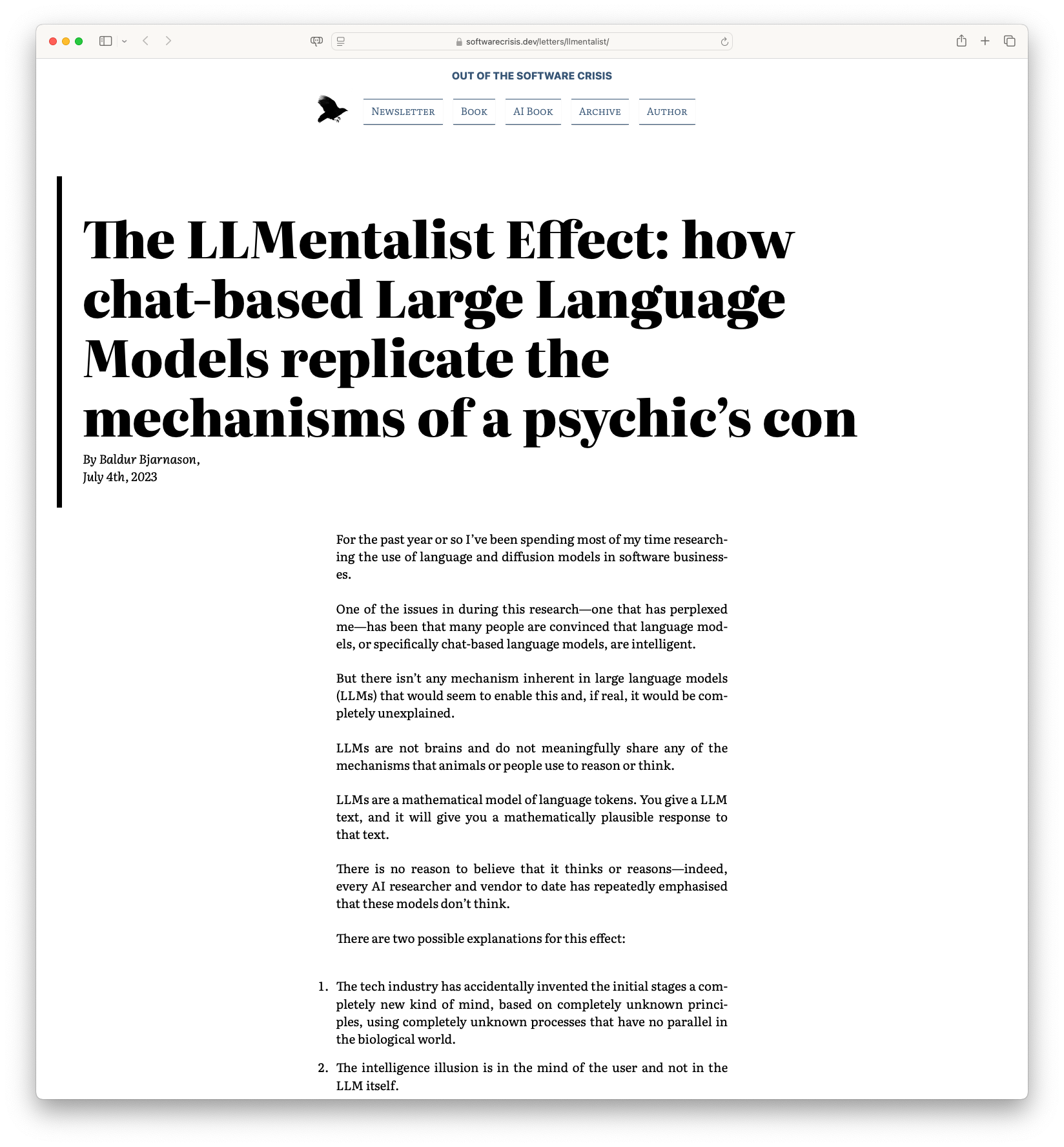 The LLMentalist Effect: how chat-based Large Language Models replicate the mechanisms of a psychic's con