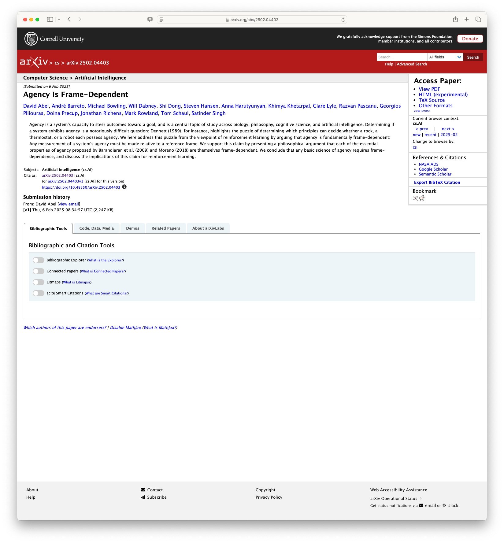 Agency Is Frame-Dependent