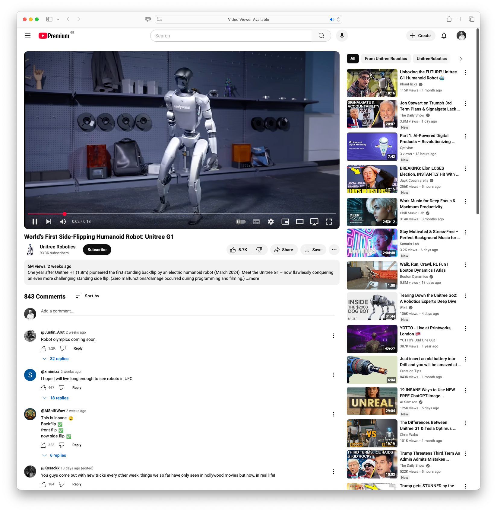 World's First Side-Flipping Humanoid Robot: Unitree G1