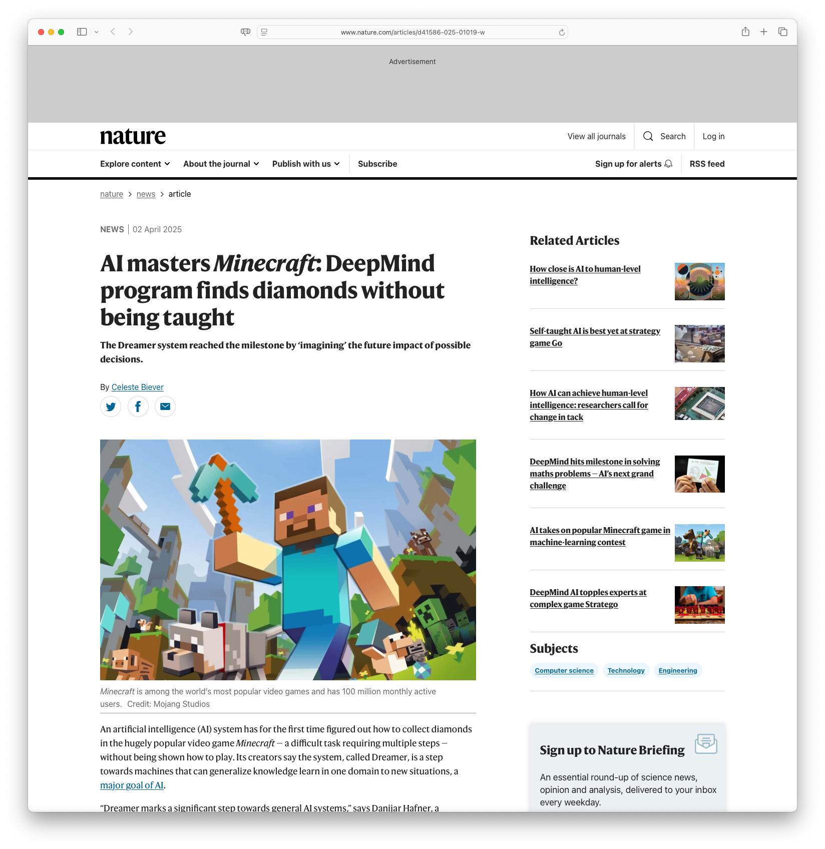 AI masters Minecraft: DeepMind program finds diamonds without being taught