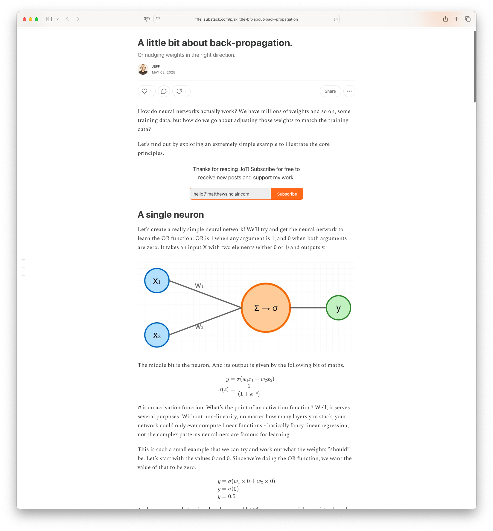 A little bit about back-propagation