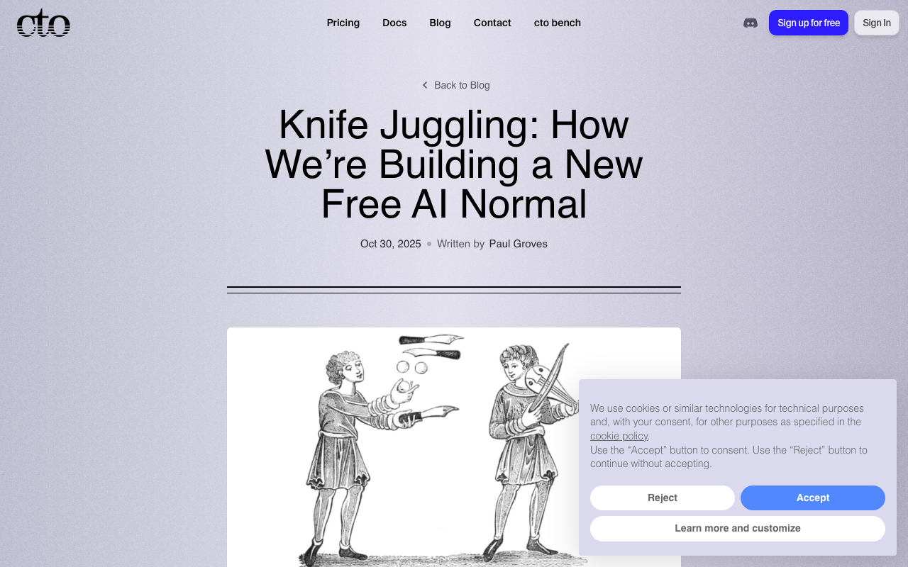 Knife Juggling: How We’re Building a New Free AI Normal