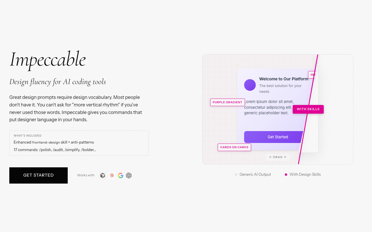 Impeccable: The missing upgrade to Anthropic's frontend-design skill